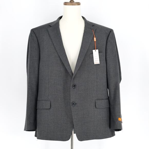 Tallia Men's Solid Grey Classic Slim-Fit Sport Coat Formal Suit Blazer Size 50R - Picture 5 of 9